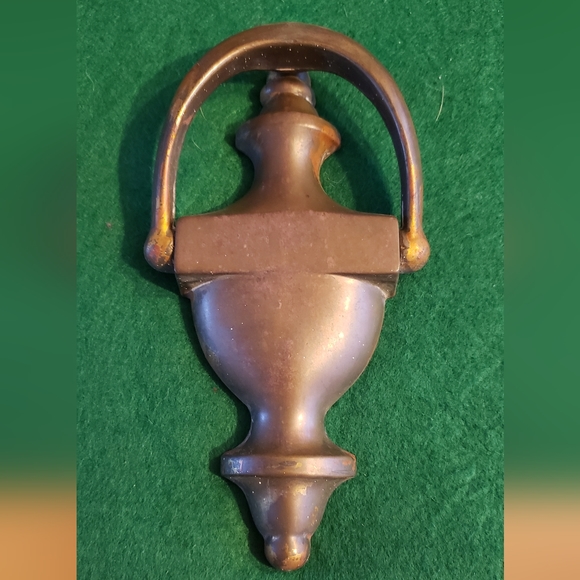 Vintage Heavy Brass Door Knocker 6 3/4" x 3 3/4" - Picture 2 of 5